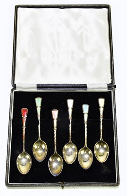 Lot 1223 - TURNER & SIMPSON; a cased set of six Elizabeth...