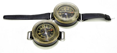 Lot 459 - A German Luftwaffe armband compass,...