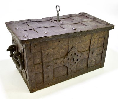 Lot 1000 - An 18th century iron and iron bound Armada...