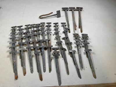 Lot 570 - A large collection of galvanised plant markers