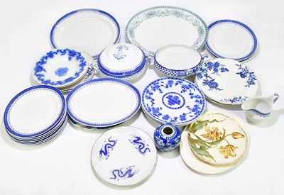 Lot 1340 - A collection of various pieces of blue and...