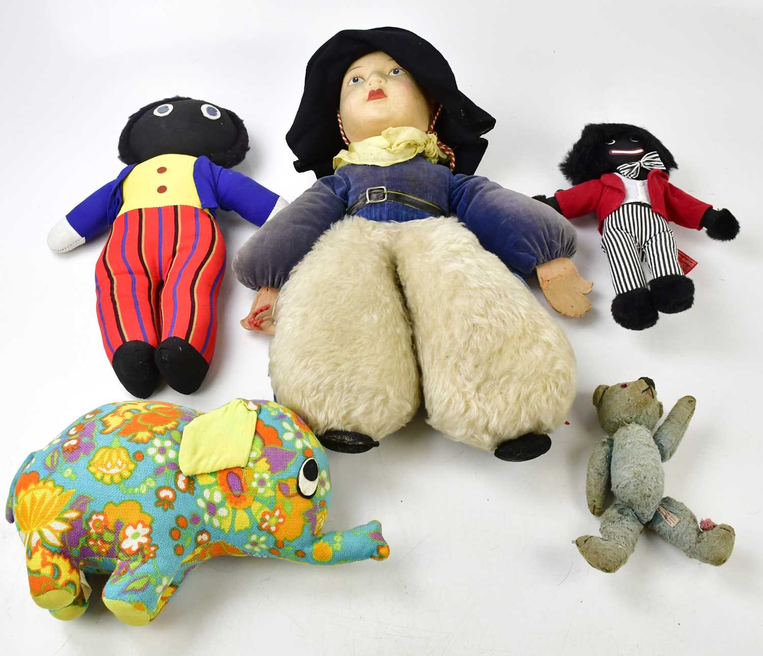 Lot 321 - A group of five plush toys to include a plush...