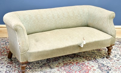 Lot 1628 - A Victorian mahogany framed green upholstered...