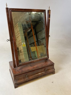 Lot 554 - A George II yew wood dressing table mirror.