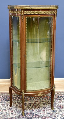 Lot 1535 - A French Louis XV style walnut display cabinet...