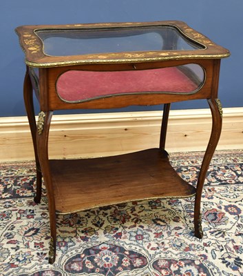 Lot 1533 - A 19th century inlaid rosewood gilt mounted...