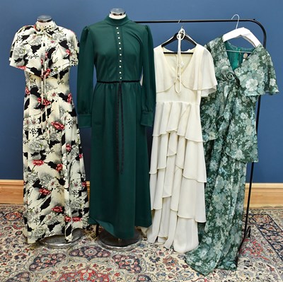 Lot 772 - Four original 1970s full length dresses...