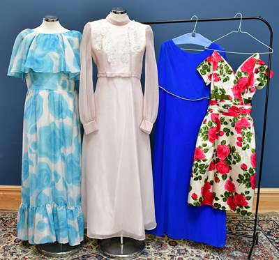Lot 759 - Four vintage circa 1970s full length dresses,...