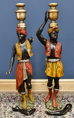 Lot 1171 - A pair of early 20th century Blackamoor...