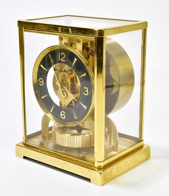 Lot 1470 - JAEGER LECOULTRE; an Atmos clock, the black...