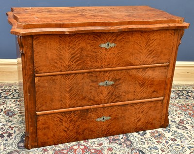 Lot 1563 - A Continental 19th century mahogany chest of...