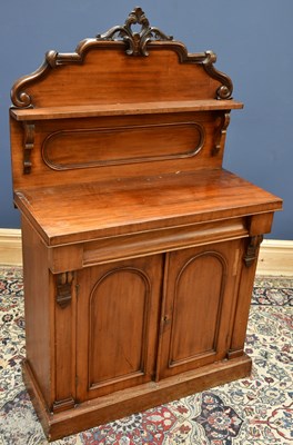 Lot 1585 - A Victorian mahogany chiffonier with shelf...