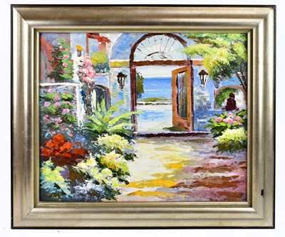 Lot 754 - C SILVIO; oil on canvas, 'Optimism', unsigned,...