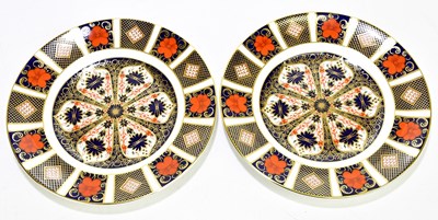 Lot 1350 - ROYAL CROWN DERBY; two 'Old Imari' pattern...