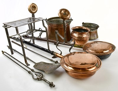 Lot 1151 - A quantity of metalware to include two warming...