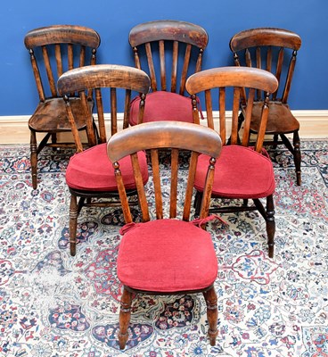 Lot 1636 - A set of six early 20th century stained beech...