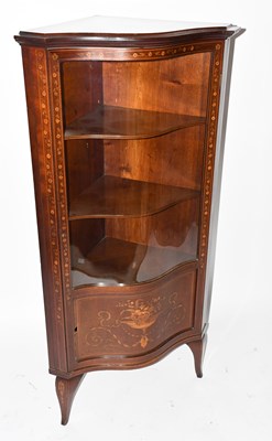 Lot 1678 - An Edwardian mahogany and floral inlaid...