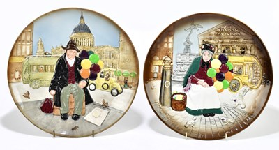 Lot 1380 - ROYAL DOULTON; two plates comprising 'The Old...
