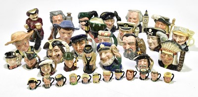 Lot 1371 - ROYAL DOULTON; a group of miniature character...