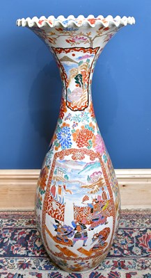Lot 1179 - A large Japanese late Meiji earthenware vase...