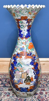 Lot 1180 - A large Japanese late Meiji earthenware vase...