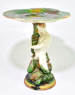 Lot 1291 - WEDGWOOD; a 19th century majolica comport,...