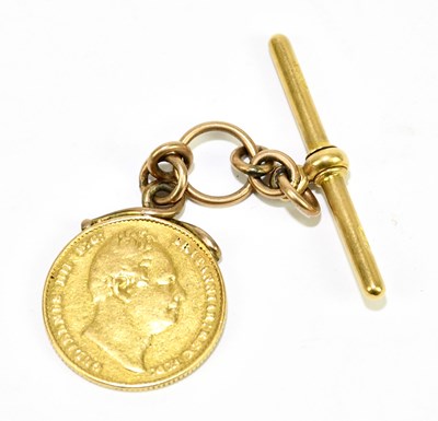Lot 1851 - A William IV full sovereign, 1832, suspended...