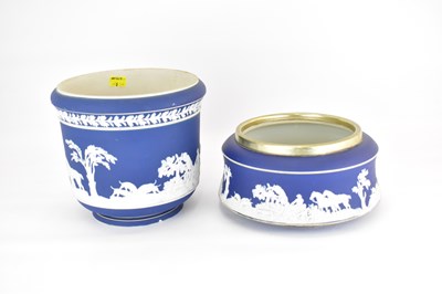 Lot 242 - ADAMS; two jasper ware style planters, one...