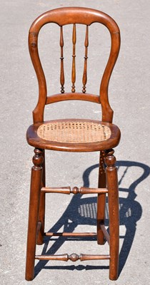 Lot 1610 - A Victorian cane and spindle back cane seated...