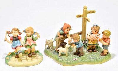 Lot 1280 - M J HUMMELL; two modern limited edition resin...