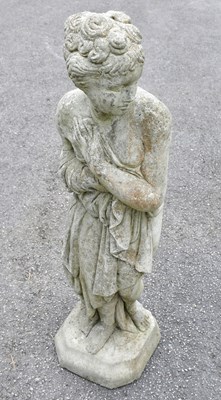 Lot 1523 - A reconstituted stone figure of a maiden...
