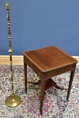 Lot 1620 - A late 19th century inlaid mahogany side table...