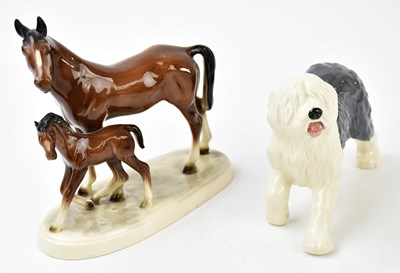 Lot 1402 - BESWICK; a model of an Old English Sheepdog,...
