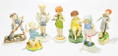 Lot 1236 - ROYAL WORCESTER; seven figures from The Days...