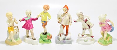 Lot 1237 - ROYAL WORCESTER; six figures from The Months...