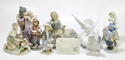 Lot 1283 - LLADRO; ten various figures and ornaments (10)...