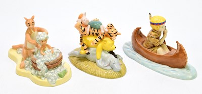 Lot 1276 - ROYAL DOULTON; three Winnie the Pooh figures...