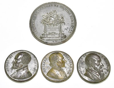 Lot 1058 - Four dies for medallions, the first being the...
