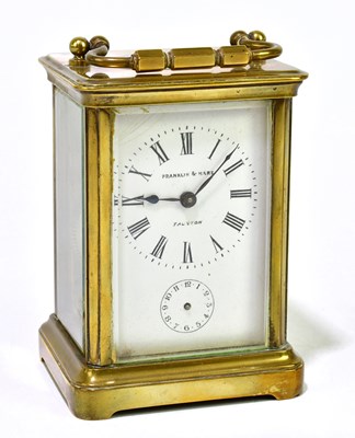 Lot 1468 - FRANKLIN & HARE, TAUNTON; a brass cased...