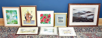 Lot 673 - A mixed group of various prints and...