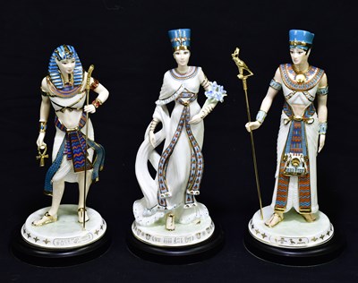 Lot 1267 - WEDGWOOD; three figures from the Tutankhamun...