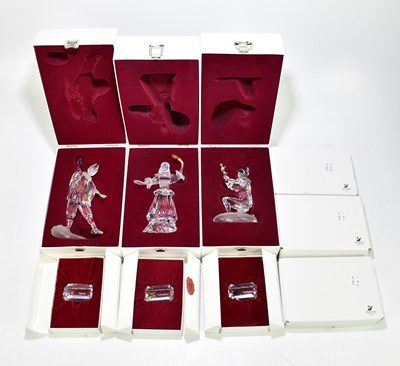 Lot 1212 - SWAROVSKI; three glass figures produced for...