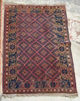 Lot 1510 - A semi antique Shiraz Persian rug in a...