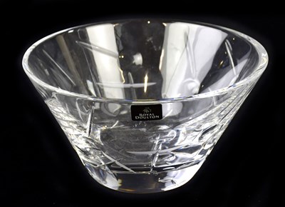 Lot 1215 - ROYAL DOULTON; a cut glass bowl, height 11cm.