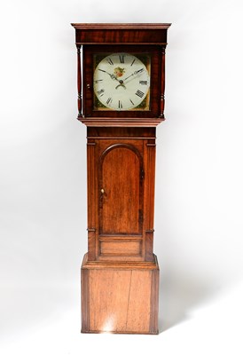 Lot 155 - A 19th century thirty-hour oak longcase clock,...