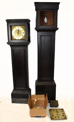 Lot 1414 - Two 18th century and later stained pine thirty...