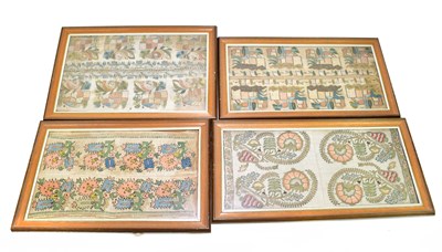 Lot 1143 - A group of four 19th century tapestries, each...