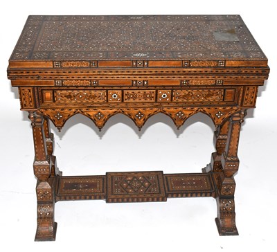 Lot 1530 - A circa 1900 Moorish profusely inlaid...