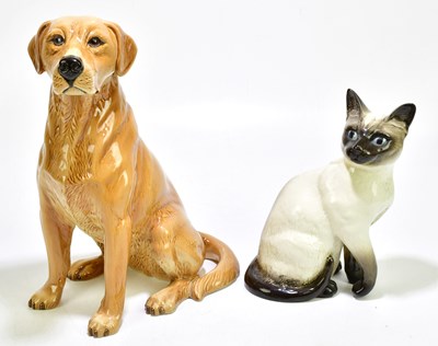Lot 1271 - BESWICK; a model of a seated Labrador, model...