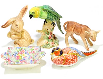 Lot 1282 - ROYAL CROWN DERBY; an animal form paperweight...